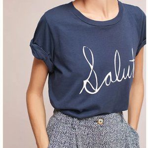 Anthropologie T.La Navy "Salut" Graphic Tee